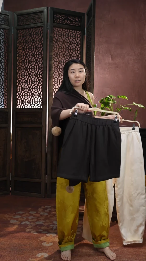 黑色薄棉短裤 腰围72