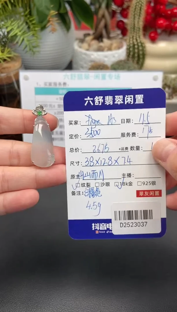 颈饰18K金镶嵌翡翠冰***CD2523037