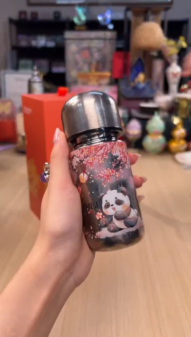 30造闵集 纯钛口袋杯 150mL（熊猫樱花）