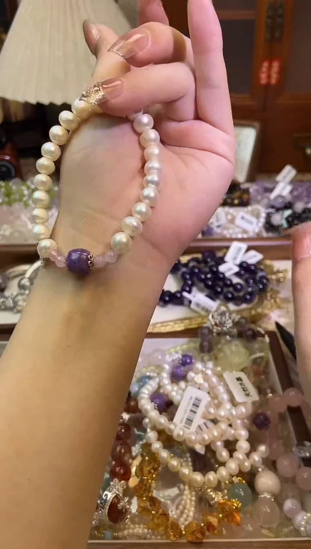 【闪购商品】淡水珍珠手链银S925镶嵌3165