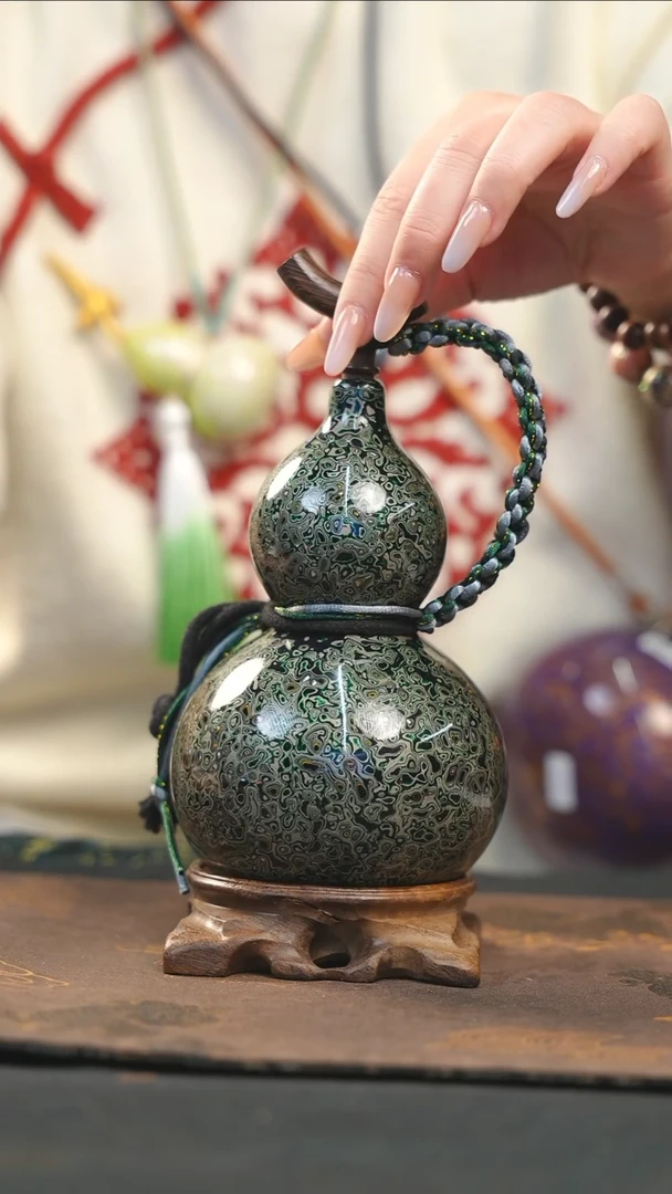 【闪购商品】RC131漆艺酒葫芦不包手串及旋转底座