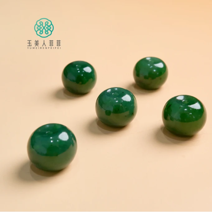 石惑珠宝-和田玉鼓珠吊坠约16*13mm-多样性发一