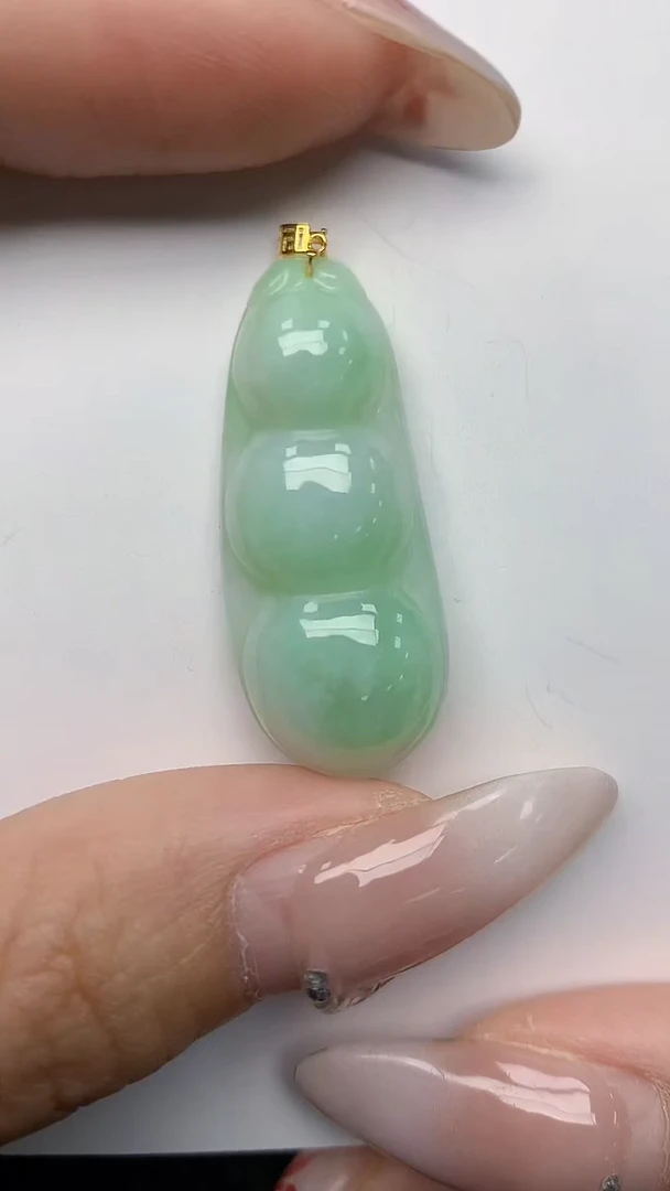 【闪购商品】翡翠颈饰18K金镶嵌天然翡翠A货