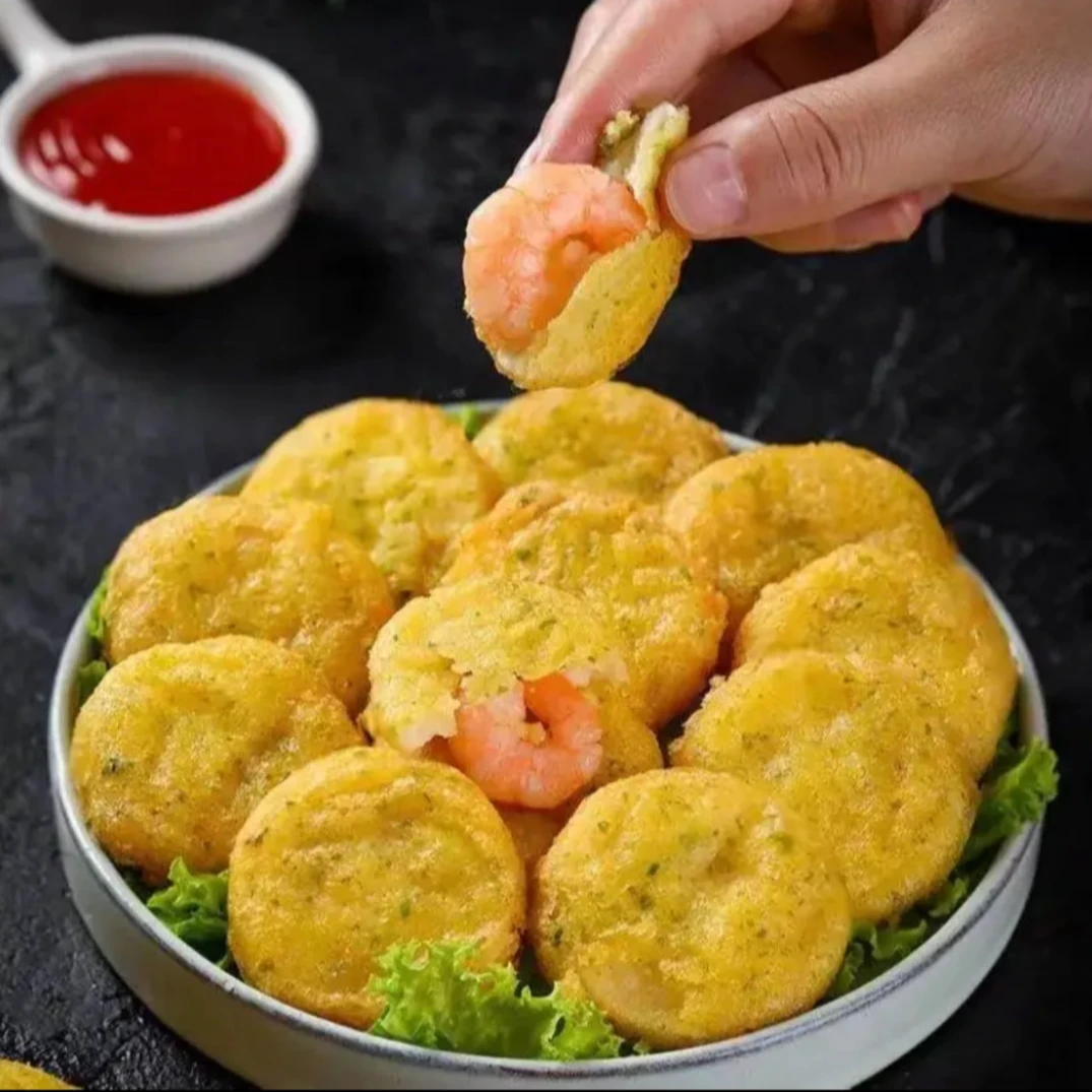 【小鱼儿】海苔虾仁饼 200克/包*8包 香煎美味 含大个虾仁