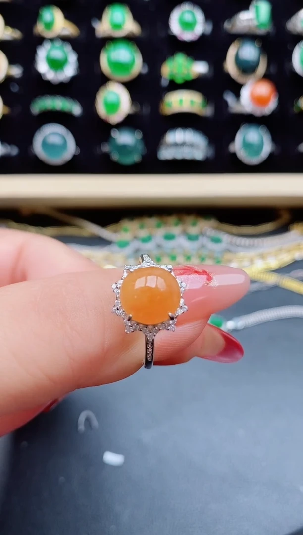 【闪购商品】翡翠戒指银S925镶嵌321321