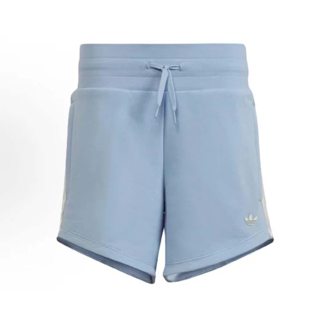 adidas originals Hw Shorts 抽绳系带运动短裤 淡粉蓝 IB8452