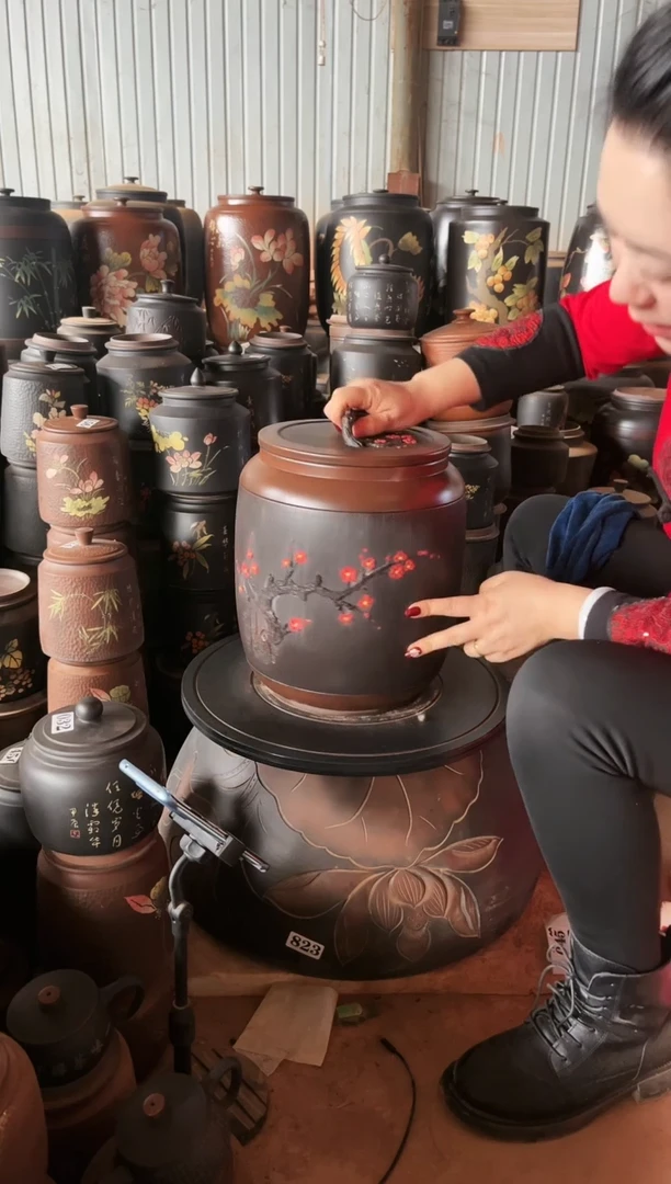 【闪购商品】壶瑕疵小茶缸高35cm 083