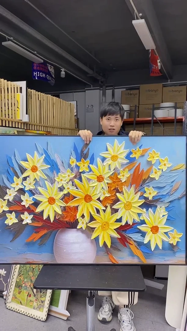 横款80*120手工油画