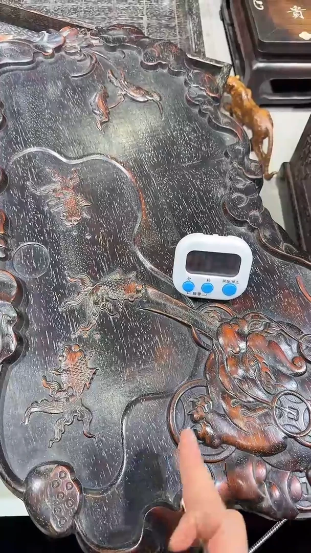 木拈**笑紫檀金蟾茶海1111