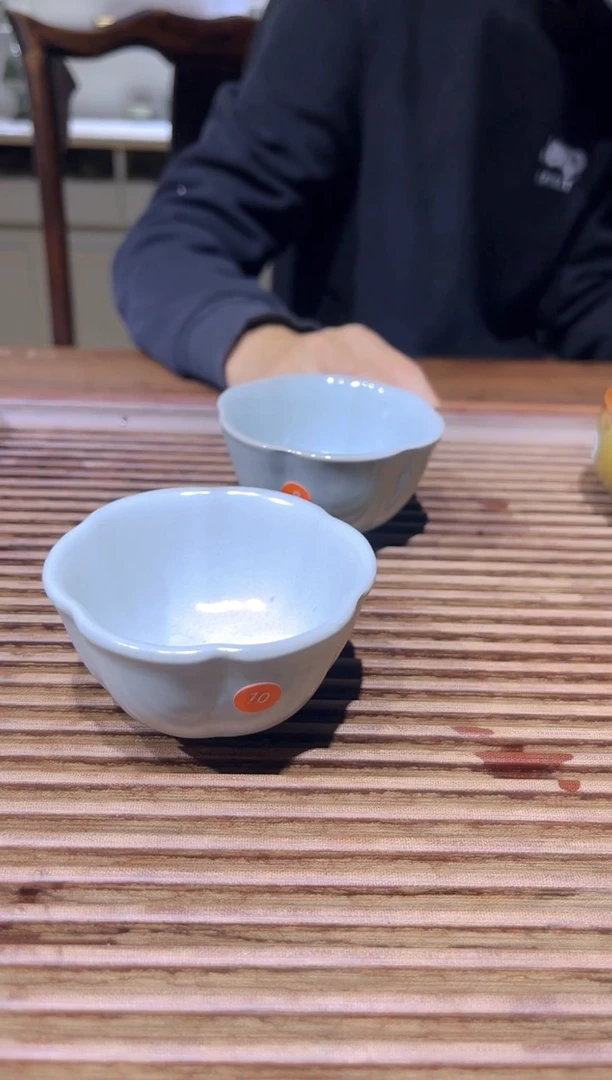 摆件原生态原矿月白杯子