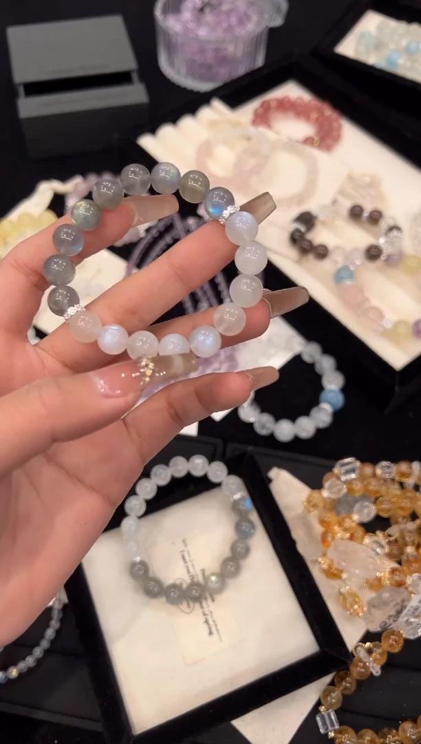【闪购商品】水晶手链合金灰月光手链x267