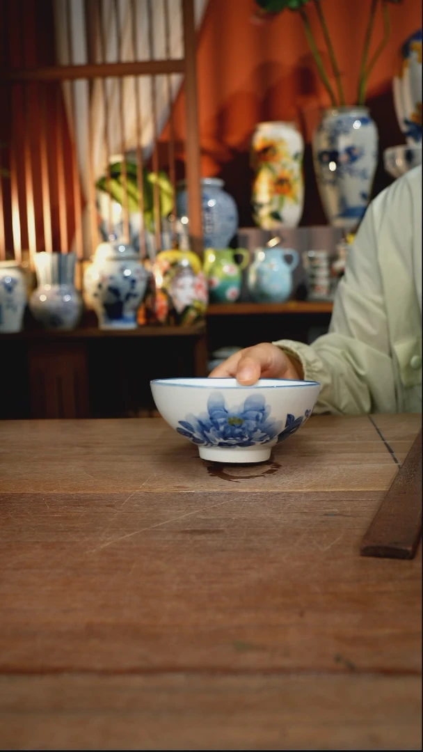 瓷片【简家甄选】景德镇设计师釉下手绘陶瓷餐具