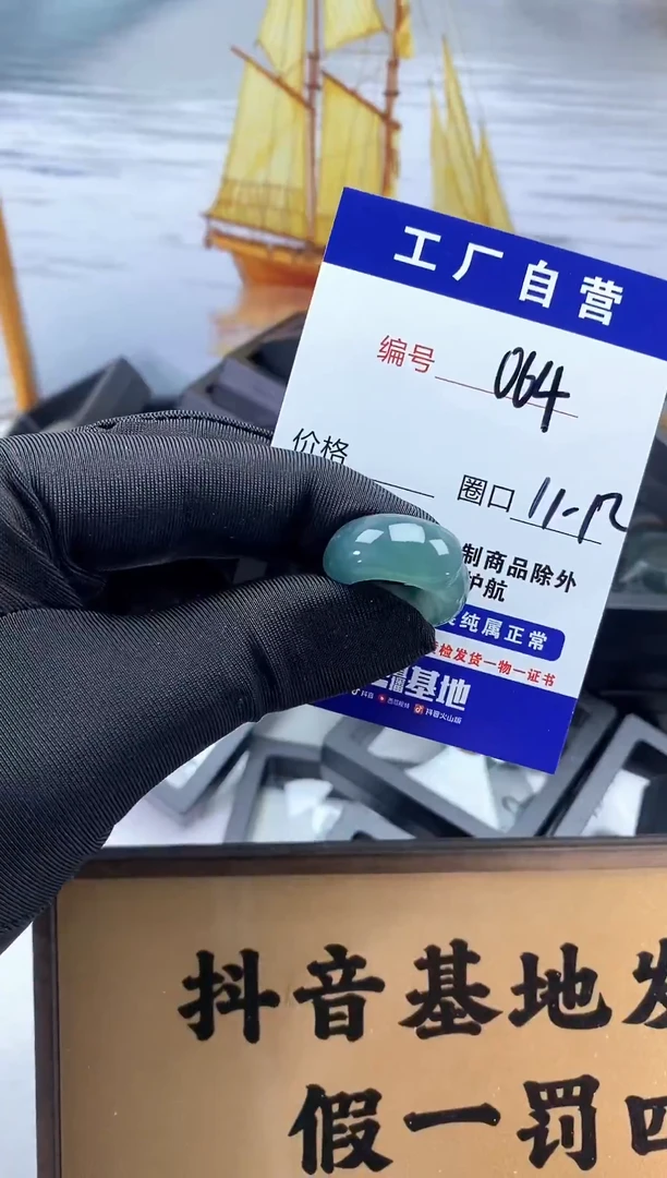 未镶嵌戒圈翡翠064