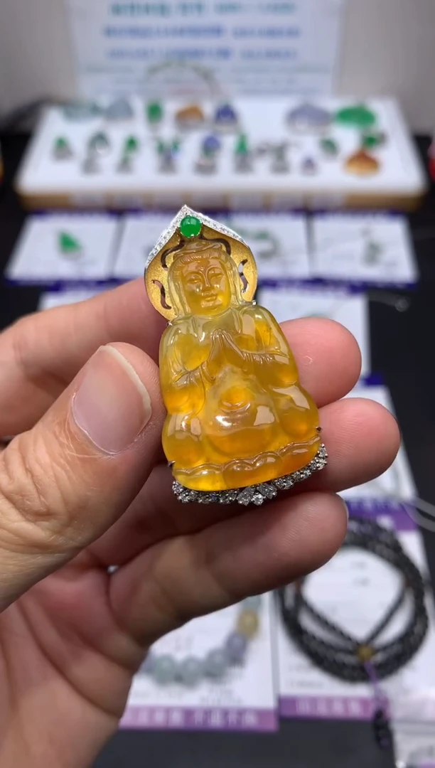 【闪购商品】定制翡翠18K金镶嵌模式推广期24小时鉴赏期