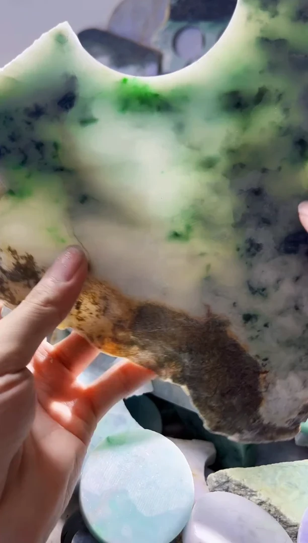 翡翠裸石缅甸翡翠A货陈9012