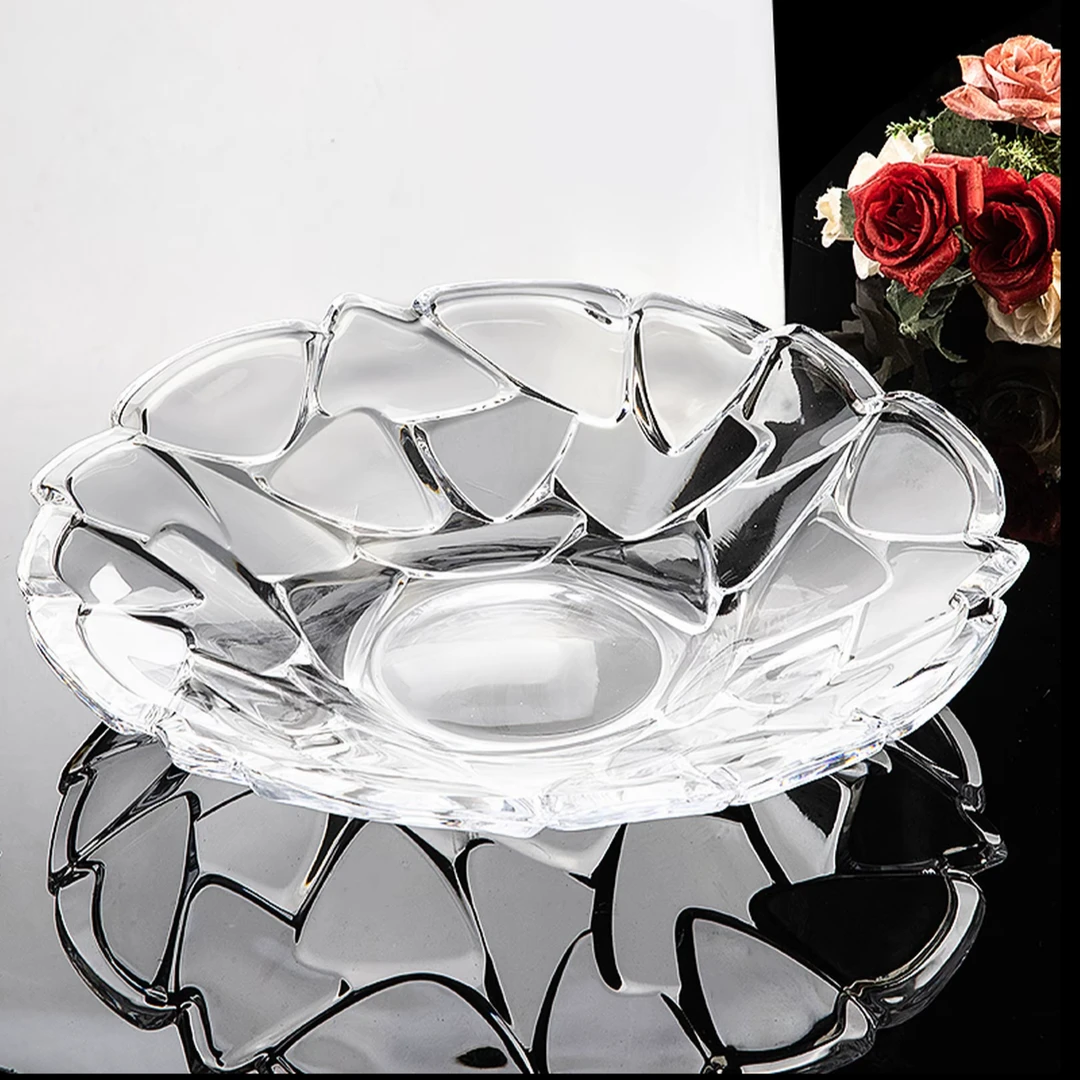 水果盘新款收纳盘客厅家用茶几干果盘新款糖果轻奢玻璃摆放盘