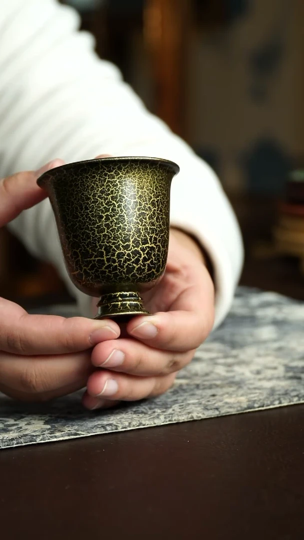 茶杯紫砂61号 特惠炸漏贝壳烧 宜兴紫砂原矿作品