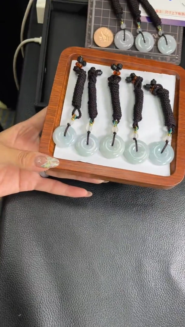 翡翠挂件未镶嵌平安扣FL2配绳/多样性发其一CP