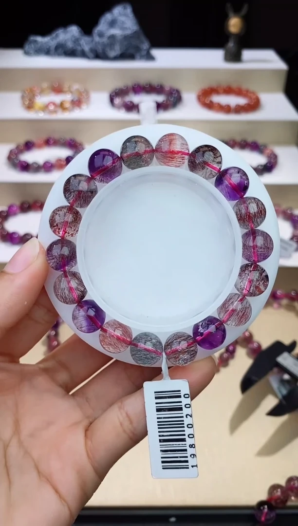 未镶嵌手链水晶黑加仑超七10m+