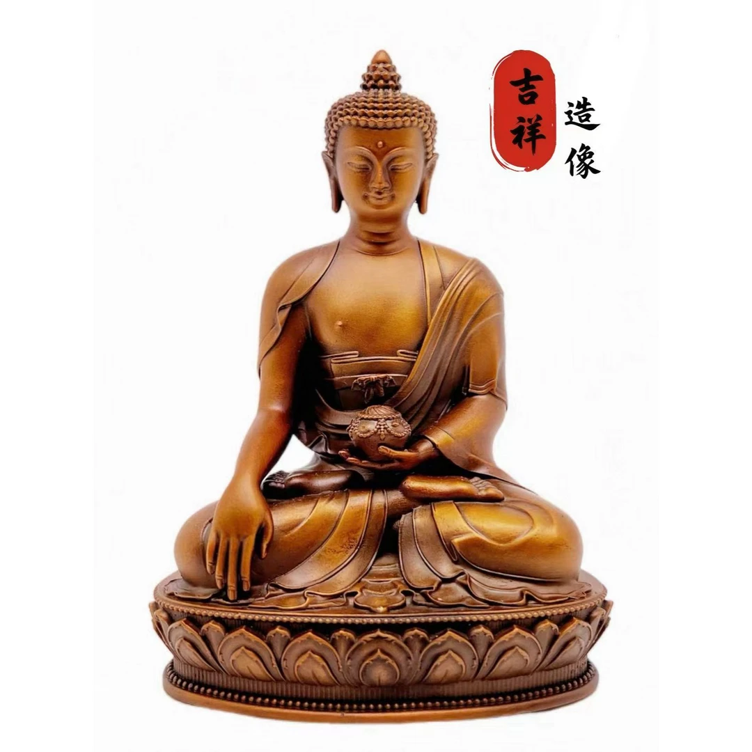 古法红铜纯手工《释迦牟尼》藏传密宗家用铜像摆件