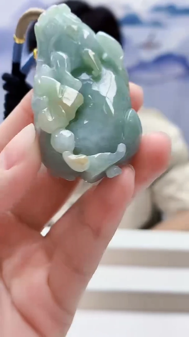 未镶嵌定制翡翠4917lr-毛货挂件30