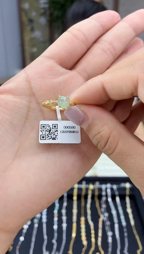 银S925镶嵌戒指翡翠11111111