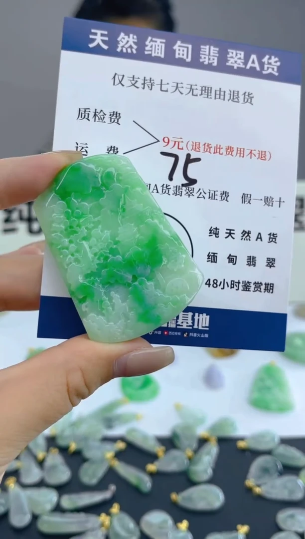 颈饰未镶嵌翡翠天然A货翡翠  75