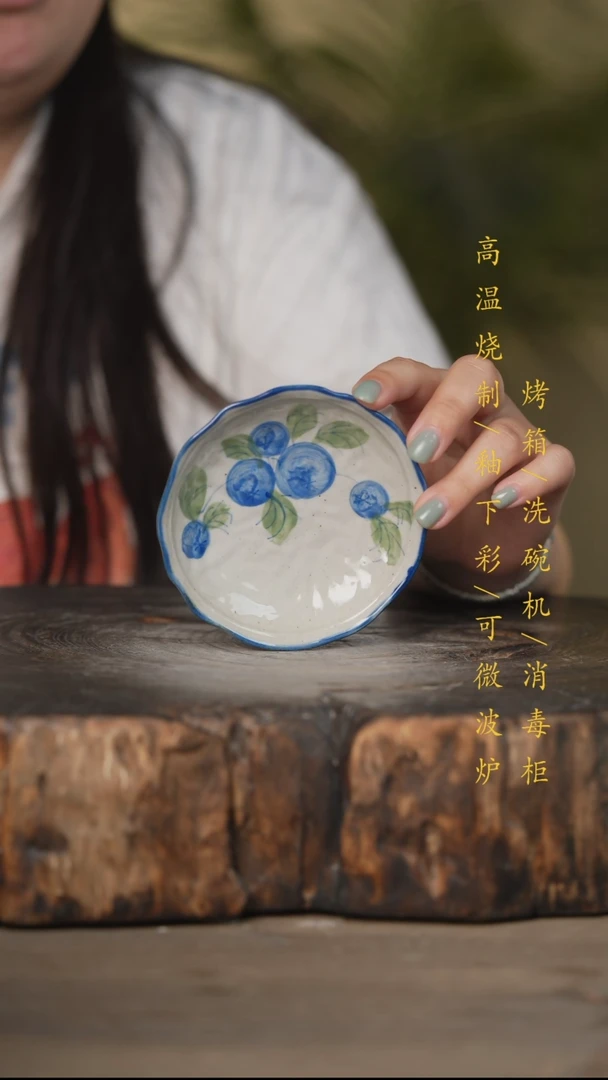 瓷片景德镇高温釉下彩可微波烤箱洗碗机