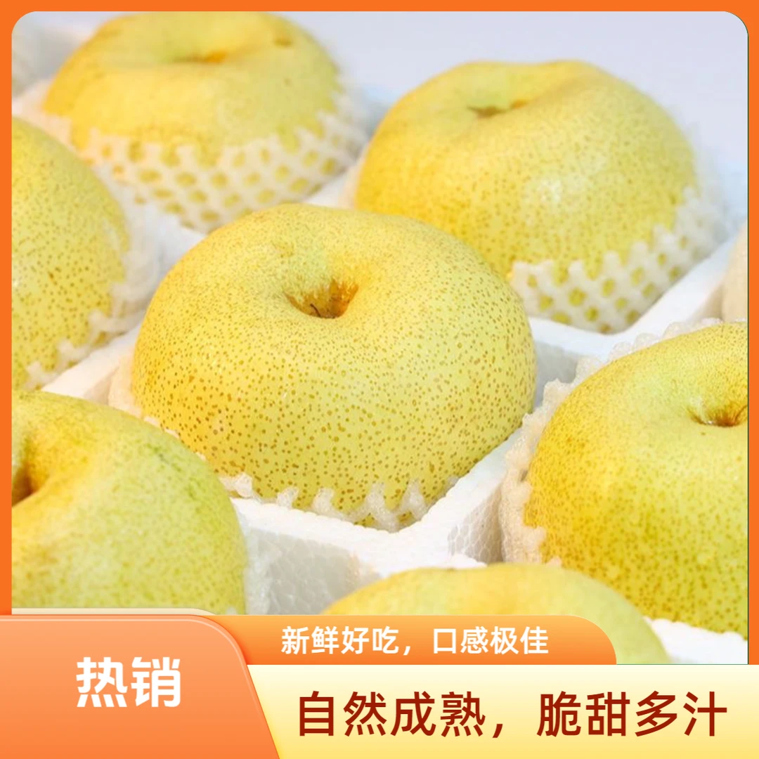 山西酥梨带箱3斤新鲜香甜水果贡梨鲜脆多汁爽口酥脆包邮