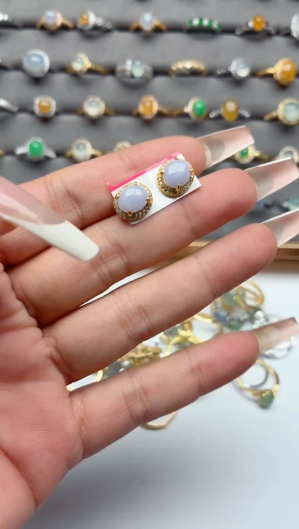 银S925镶嵌戒指翡翠.