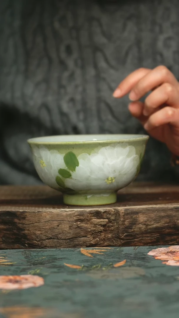 【闪购商品】瓷片釉下彩手工手绘同款陶器