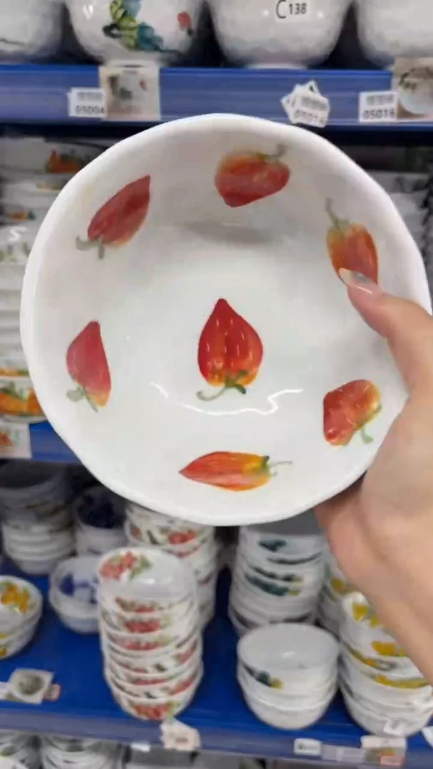 瓷片景德镇陶瓷食品级手绘釉中彩-捏捏碗