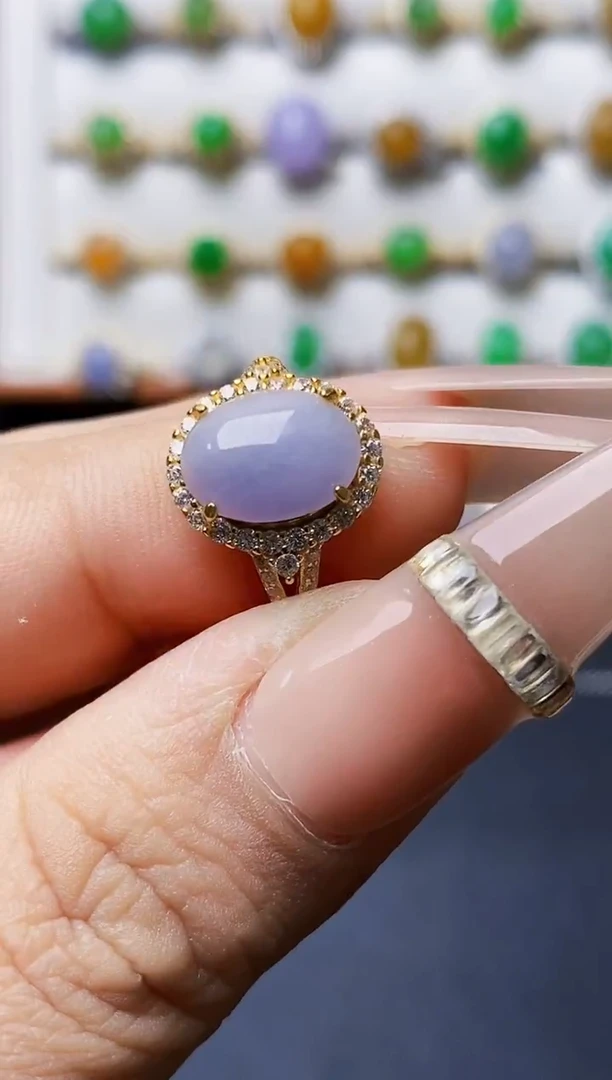 银S925镶嵌戒指翡翠2420