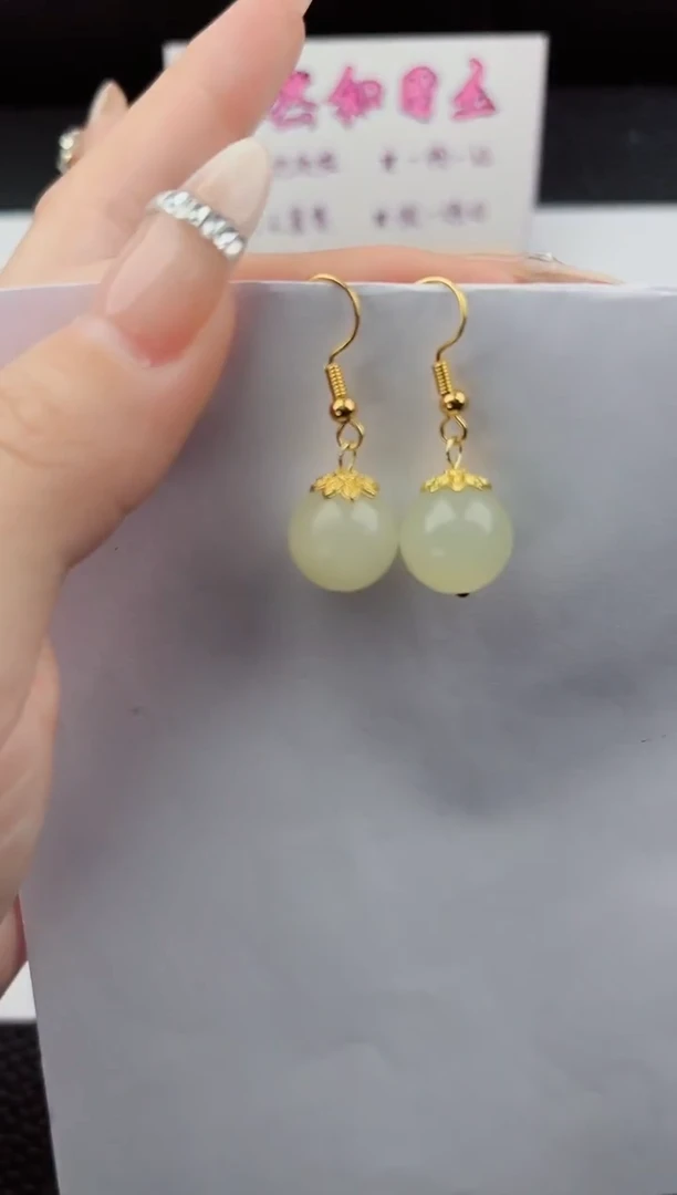 未镶嵌石英质玉耳坠嗨购微色差T