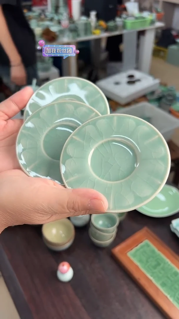 龙泉云间青瓷小米茶器