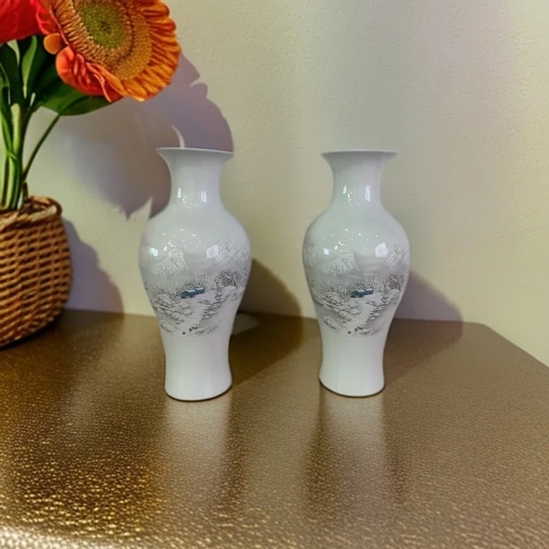 BB00024*2个/陶瓷/雪景对瓶