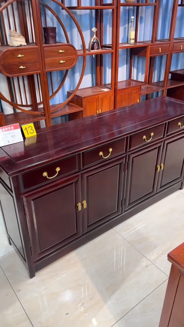 【闪购商品】红酸枝木类储物柜158*40*80红酸枝绒毛黄檀