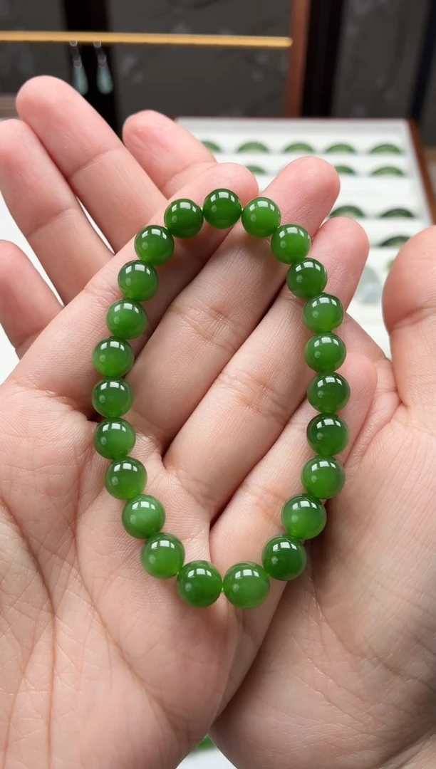 手串未镶嵌和田玉（碧玉）8mm手串