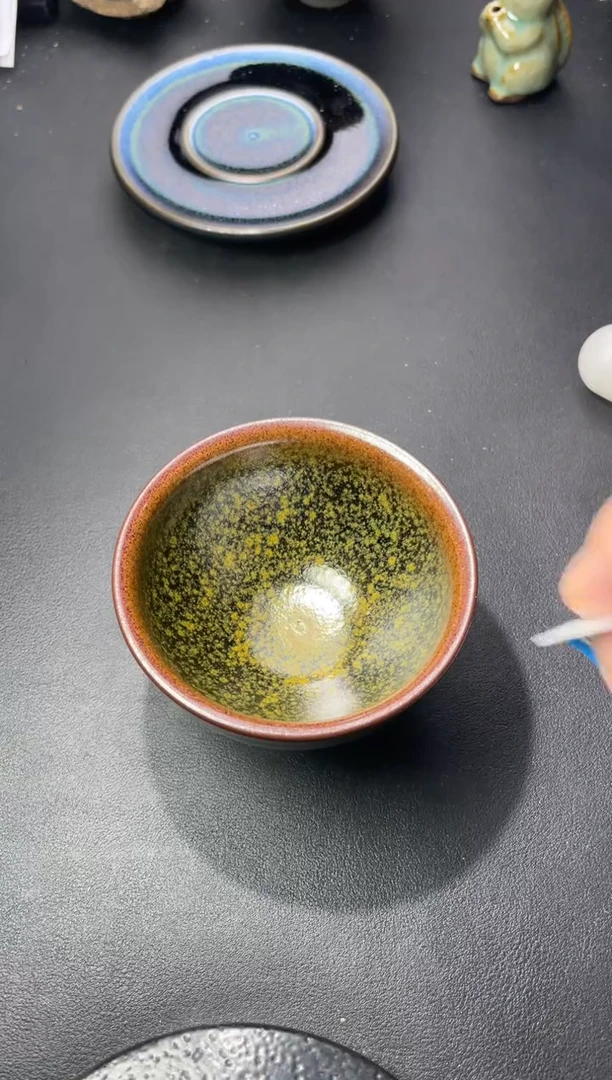 茶盏62叶紫建盏叶紫