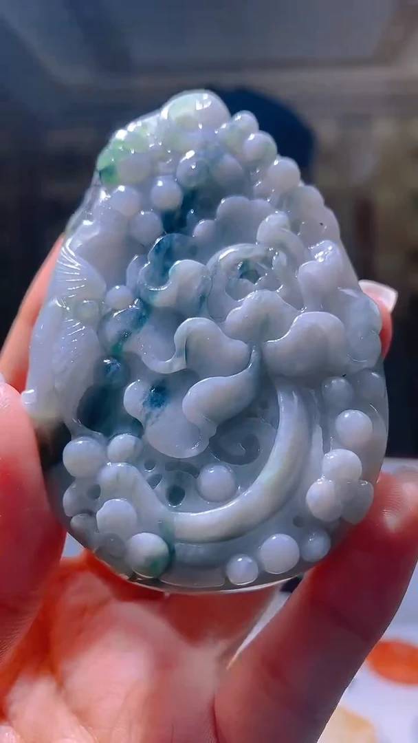 未镶嵌定制翡翠KK翡翠毛货吊坠-2