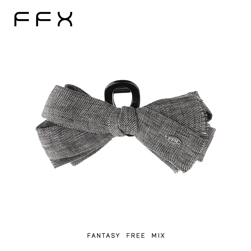 FANTASY FREE MIX【午后时光】亚麻多层蝴蝶结简约慵懒风抓夹
