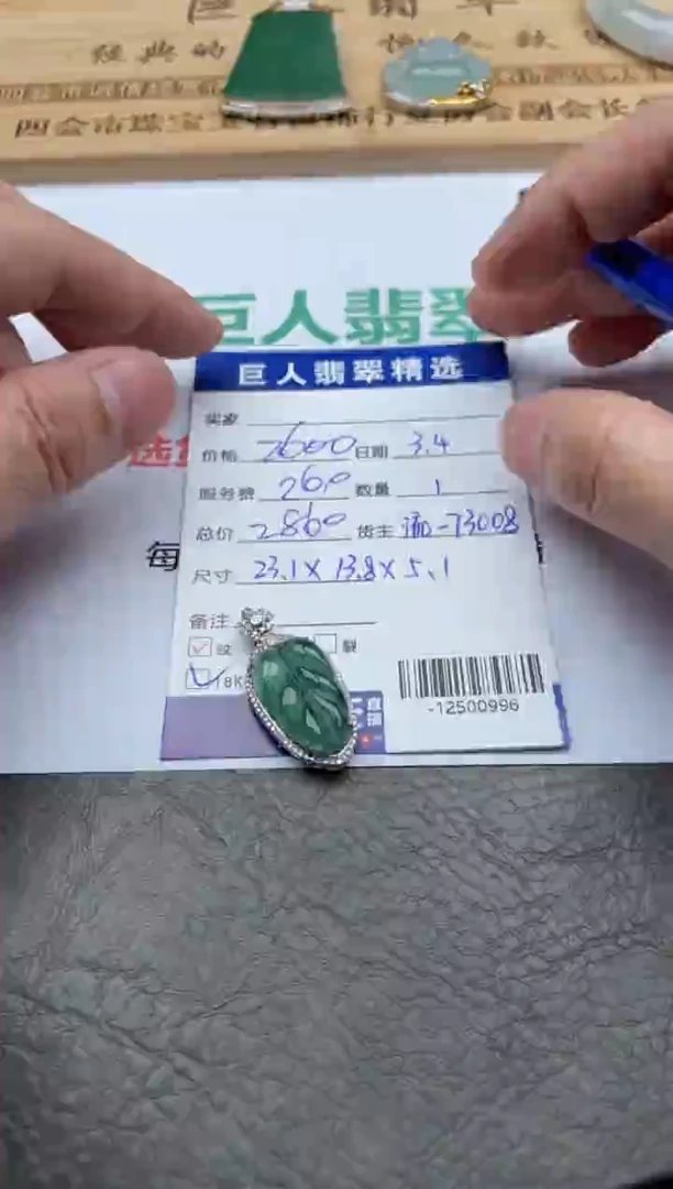 【闪购商品】翡翠颈饰18K金镶嵌-12500996