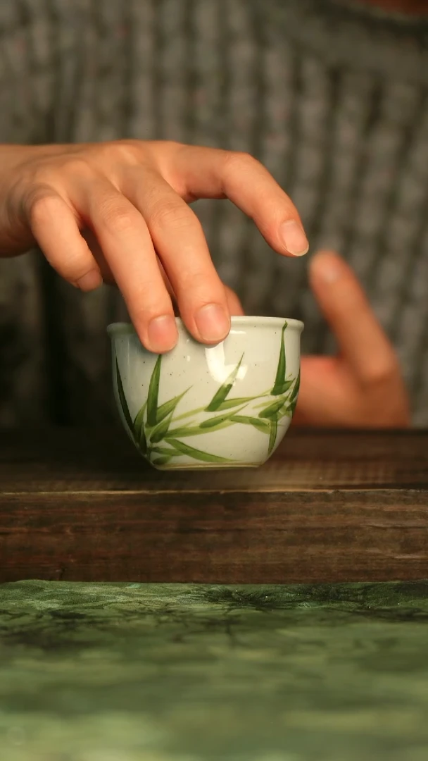 陶瓷青诗集手工手绘瓷器