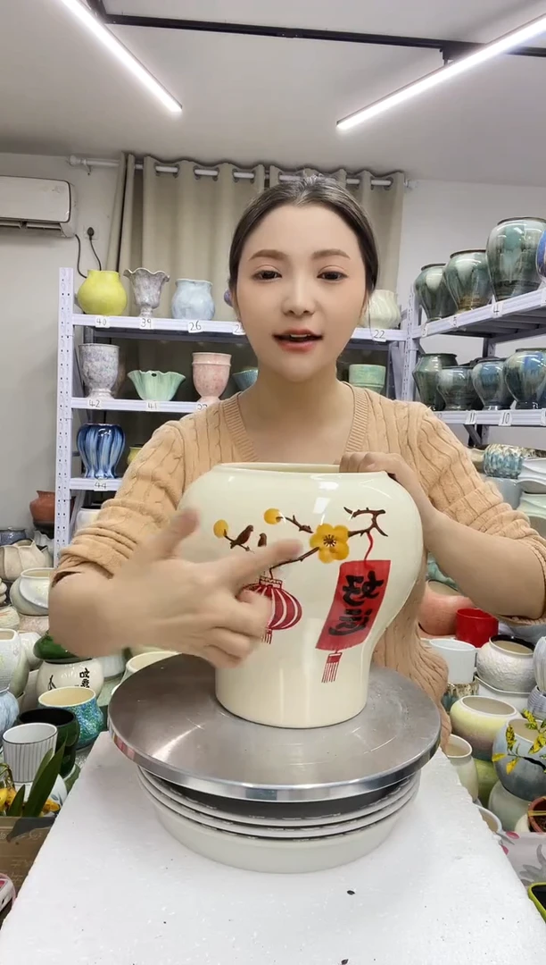 12.29陶瓷花盆直播链接高.21    口14