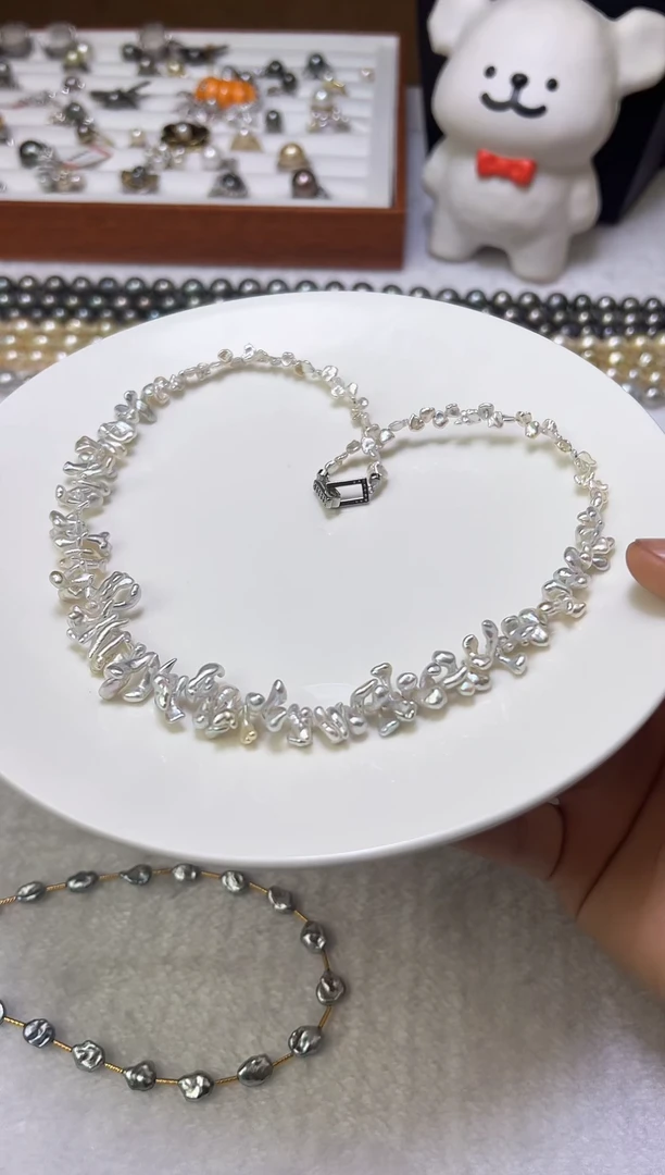 颈饰银S925镶嵌海水珍珠珍珠