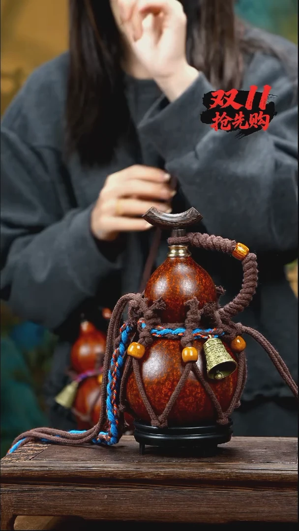 YA017复古网兜款酒葫芦不包手串