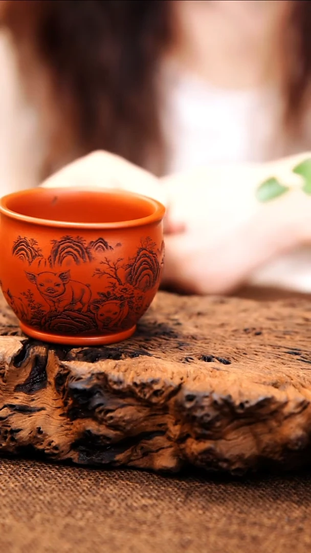 茶杯紫砂原矿紫砂杯