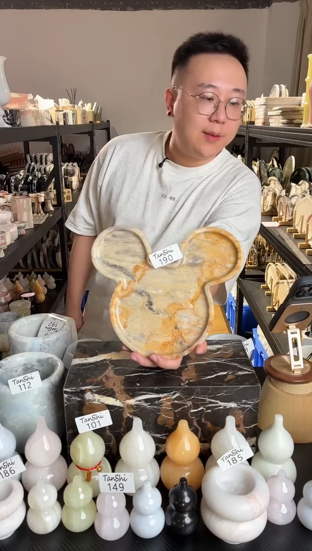 石材190库伦金异形盘