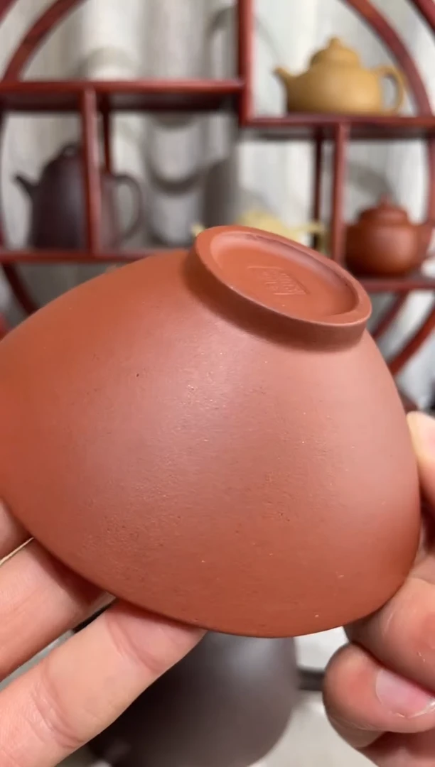 【闪购商品】紫砂茶壶龙血砂单一矿斗笠杯