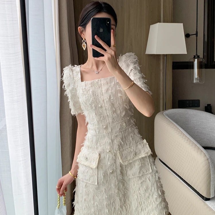 【宝藏】微胖大码女装春夏季气质小香风胖妹妹连衣裙
